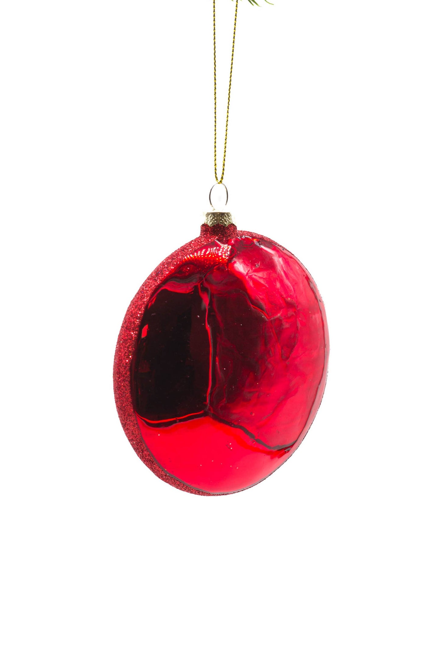Starlight Collection - Yellow/Red Painted Pendant with Santa on the Job