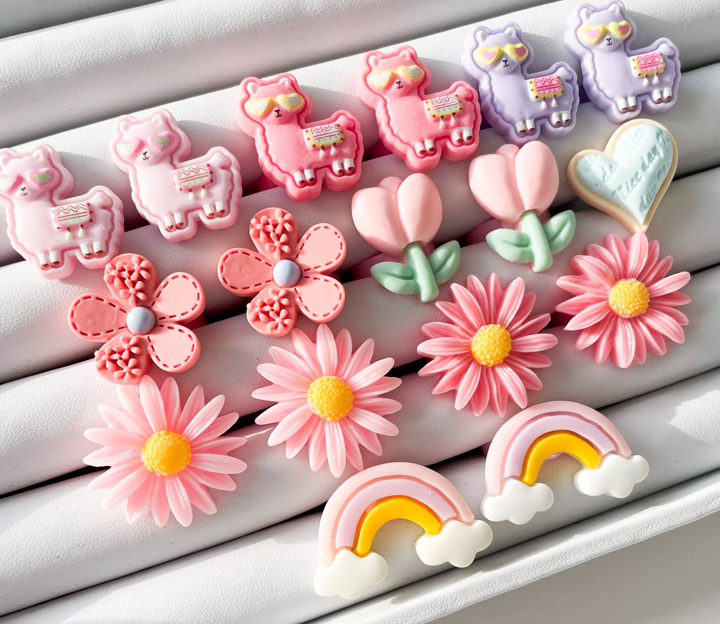 Shantiques Mini Creations - Kids Rings - Spring Fun: Light Pink Llama