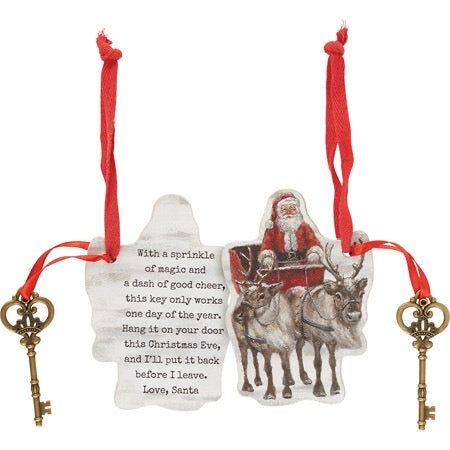 Santa’s Sleigh Key Ornament
