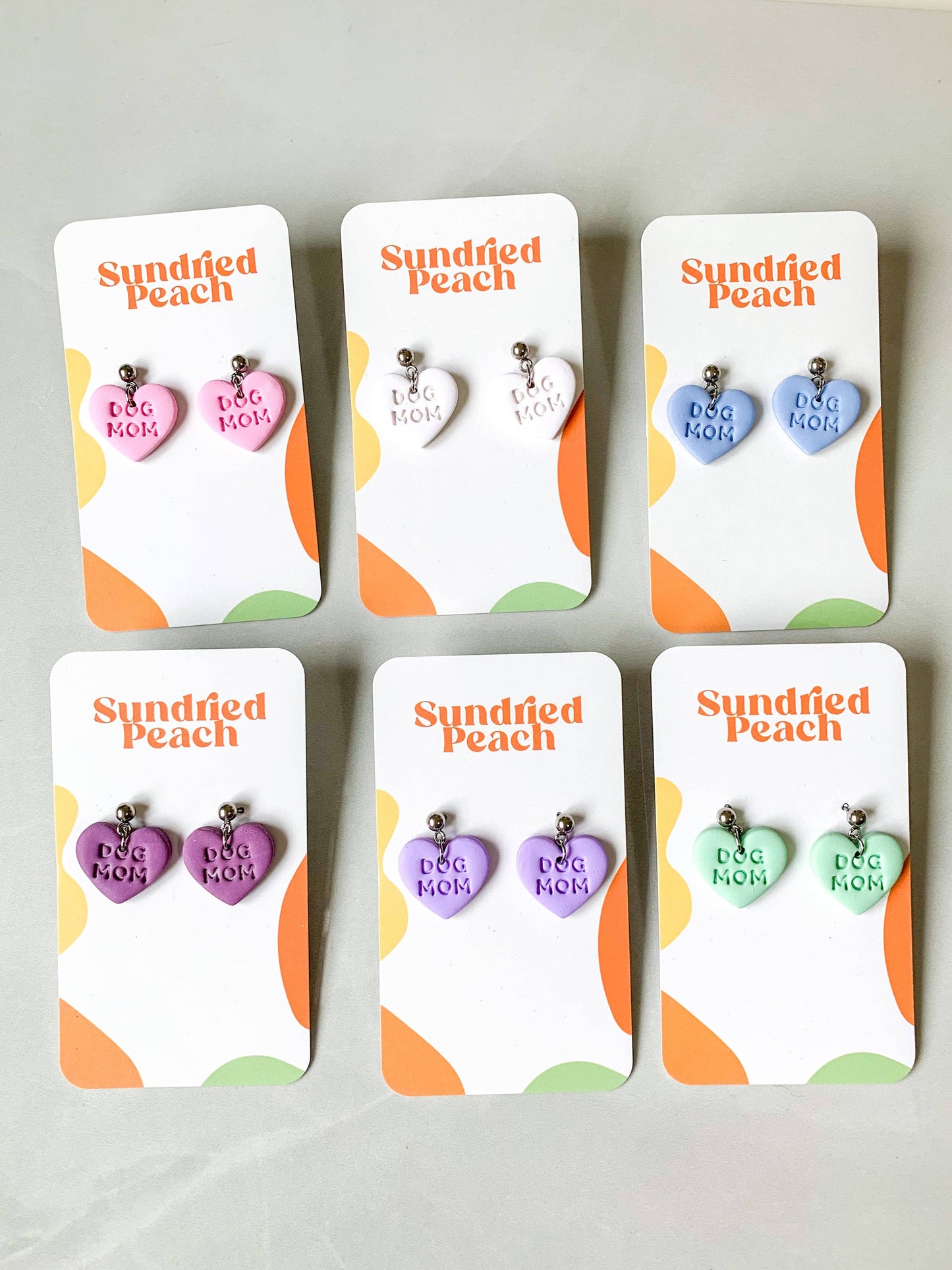 Sundried Peach - Dog Mom Hearts: Blue