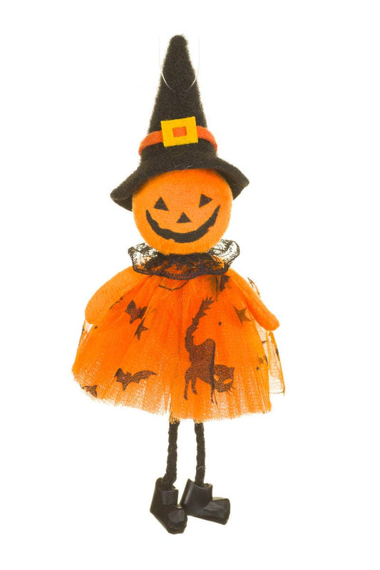 Starlight Collection - NEW-Orange Pumpkin Girl Doll With Starry Critters Dress