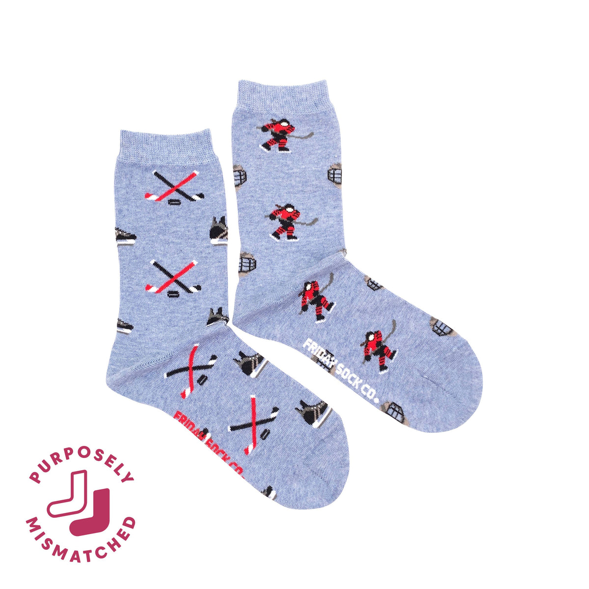 Friday Sock Co. - Women's Hockey Crew Socks - Unique Cotton Sports Design