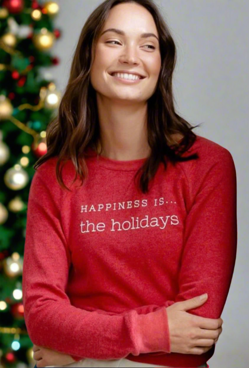 Happiness Is Holidays Sweatshirt