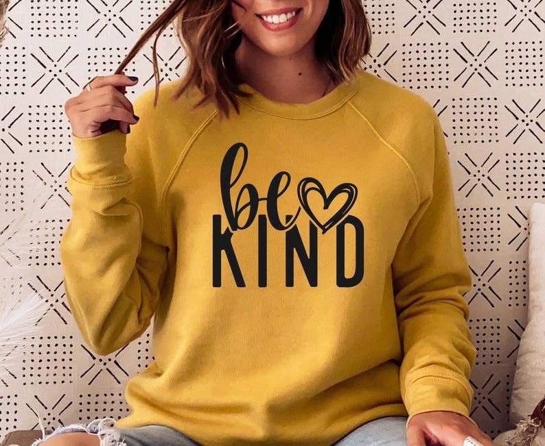 STRONG N FREE CDN - Be Kind Shirt, Sweatshirt Be Kind T Shirt: XL-Sweatshirt / Light Pink