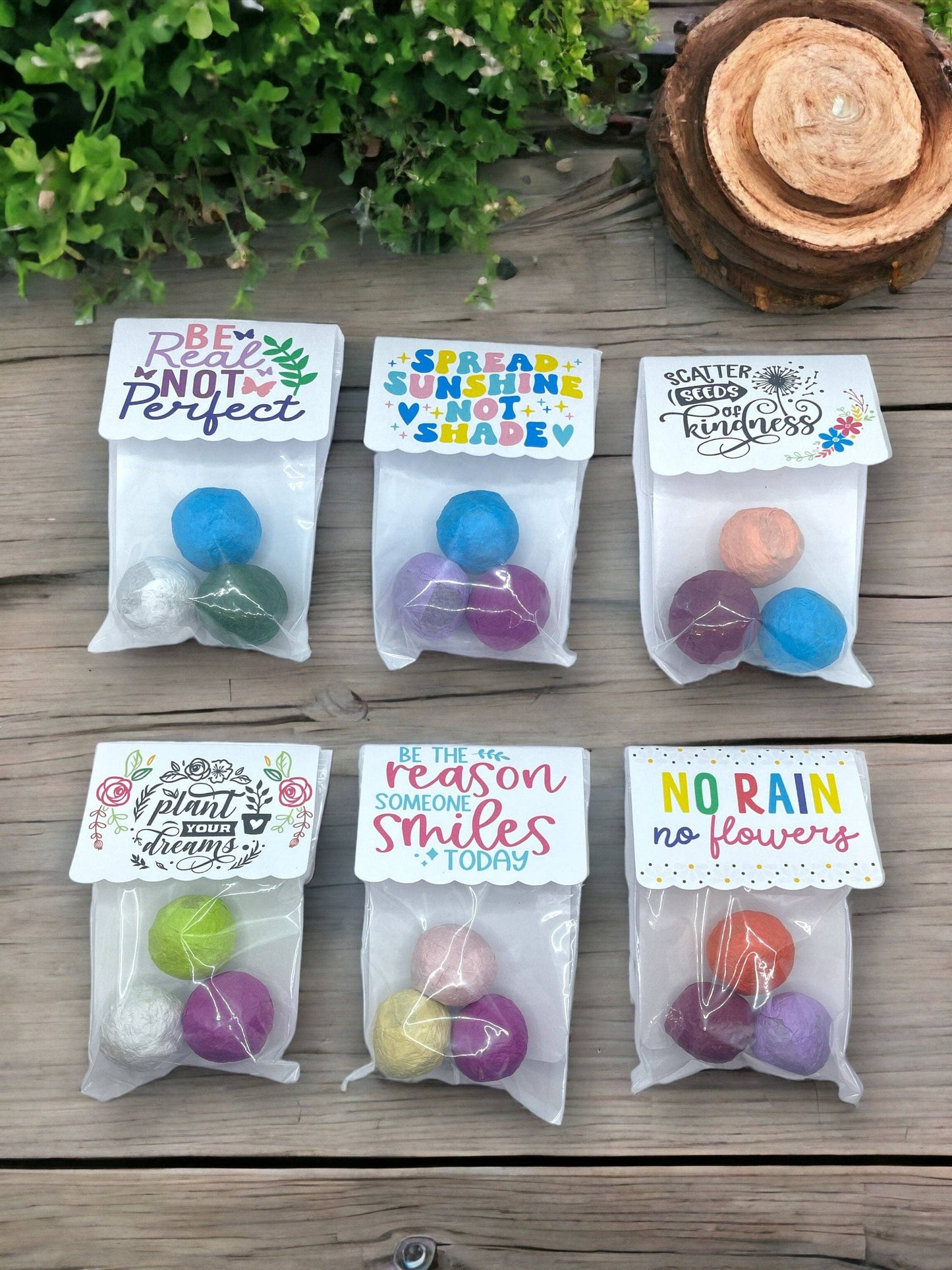Fuschia Designs Shop - Seed Bombs - Canadian Wildflower - 3 seed bombs /pack