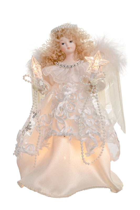 Starlight Collection - Ivory Small 10-Light Angel Tree topper