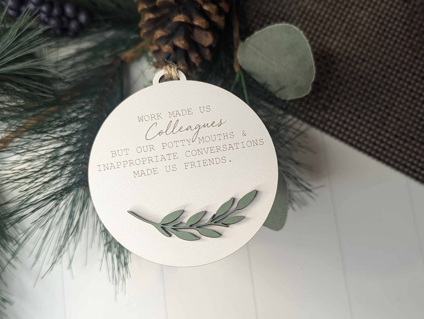 Colleague Work Bestie Christmas Ornament
