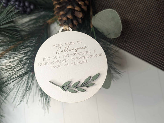 Colleague Work Bestie Christmas Ornament