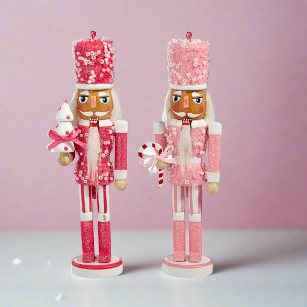 Raz 15.5" Pink Christmas Nutcracker Figure 4422827 Sold Individually