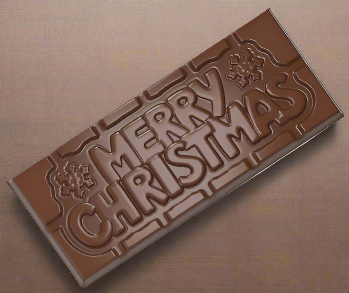 Milk Chocolate Merry Christmas Bar, 50grams