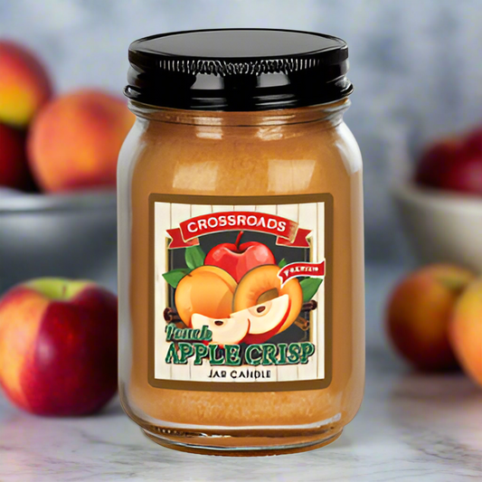 Peach Apple Crisp 12oz (Pint) Country Classics Candle by Crossroads