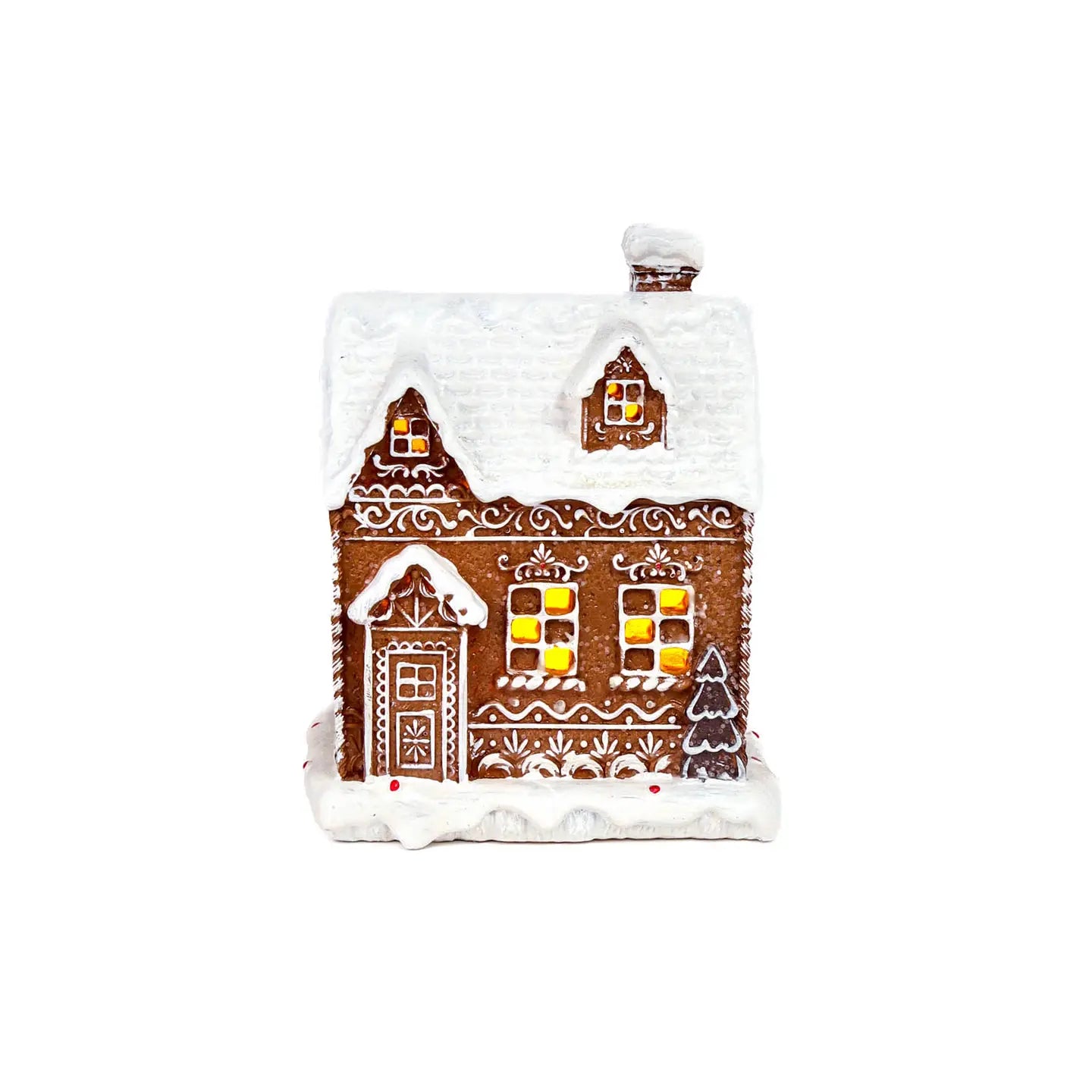 Sitting Brown Festive Gingerbread Home