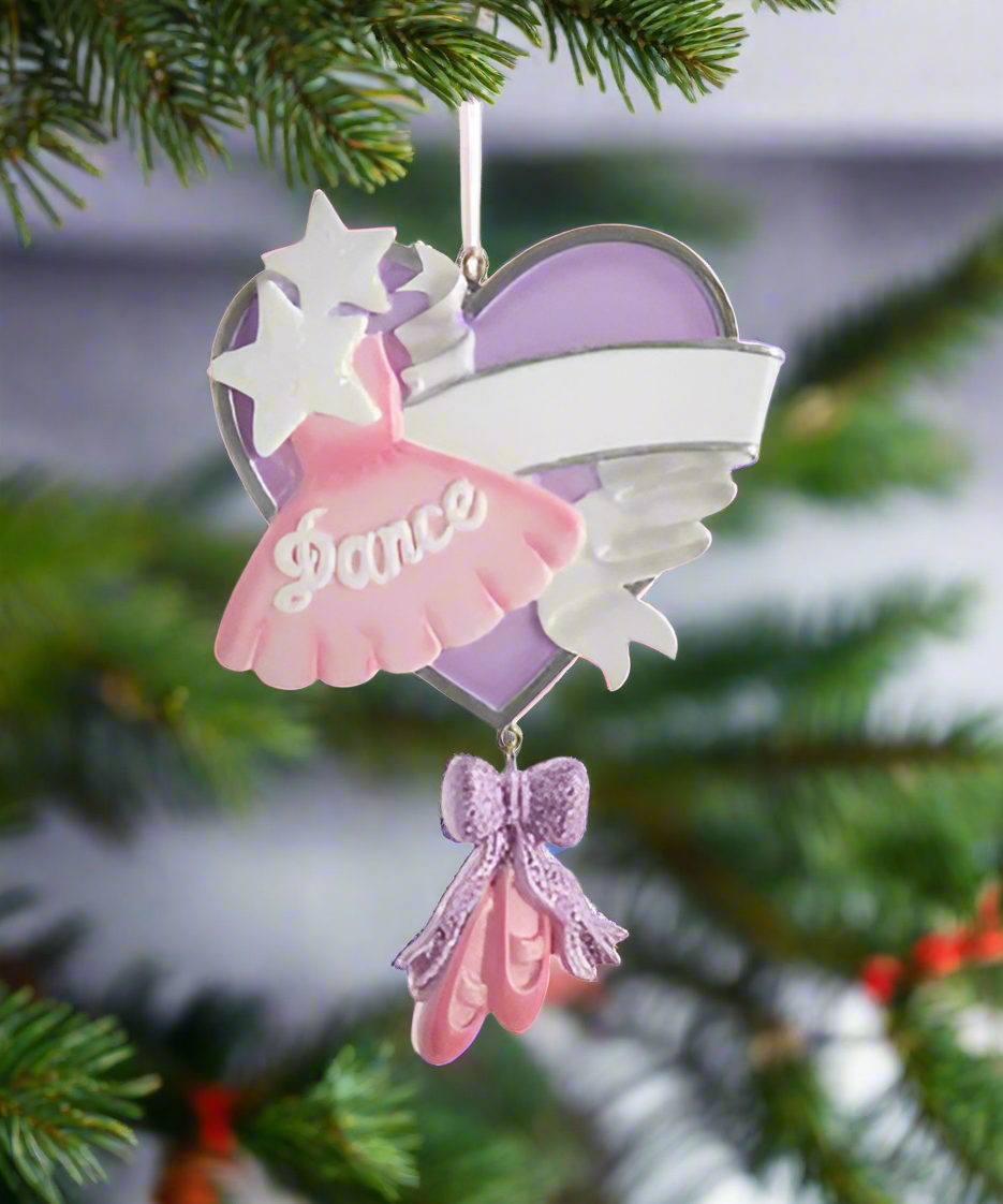 Ballet Heart "Dance" Ornament For Personalization A2042