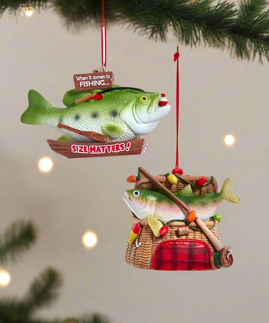 2.5" RESIN FISHING ORNAMENTS 2/ASSTD (sold individually)