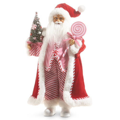 18 Inch Peppermint Swirl Santa