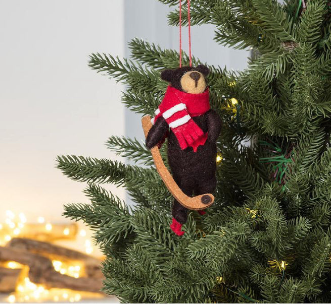Canada Hockey Bear Ornament