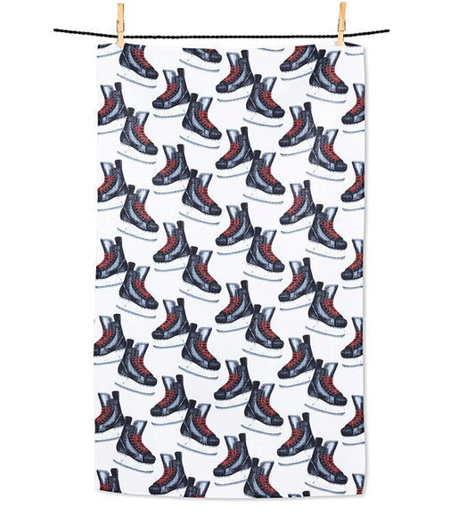 Hockey Skates Kitchen Towel