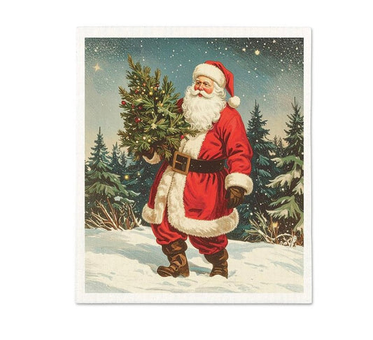 Vintage Santa Dishcloth