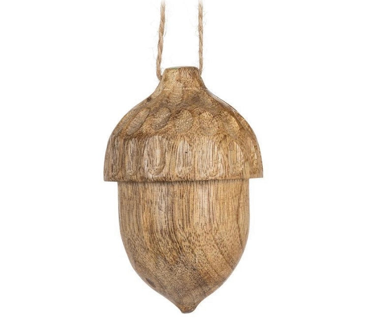 Carved Acorn Ornament