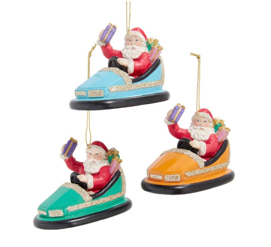 Carnival Santa Bumper Cars Ornament, E1155