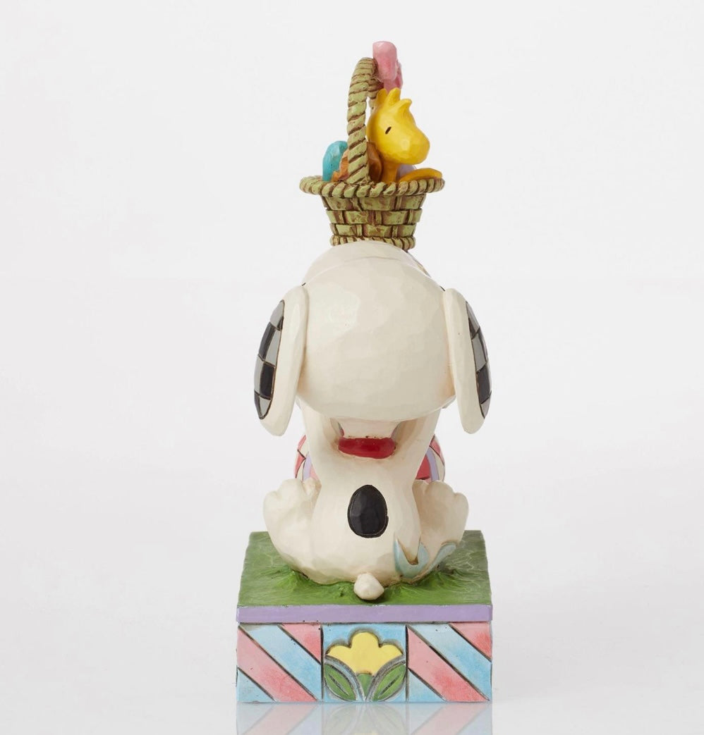 Snoopy & Woodstock Stacked Egg Figurine New 2024