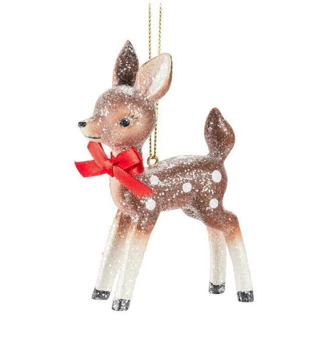 Vintage Standing Fawn Ornament