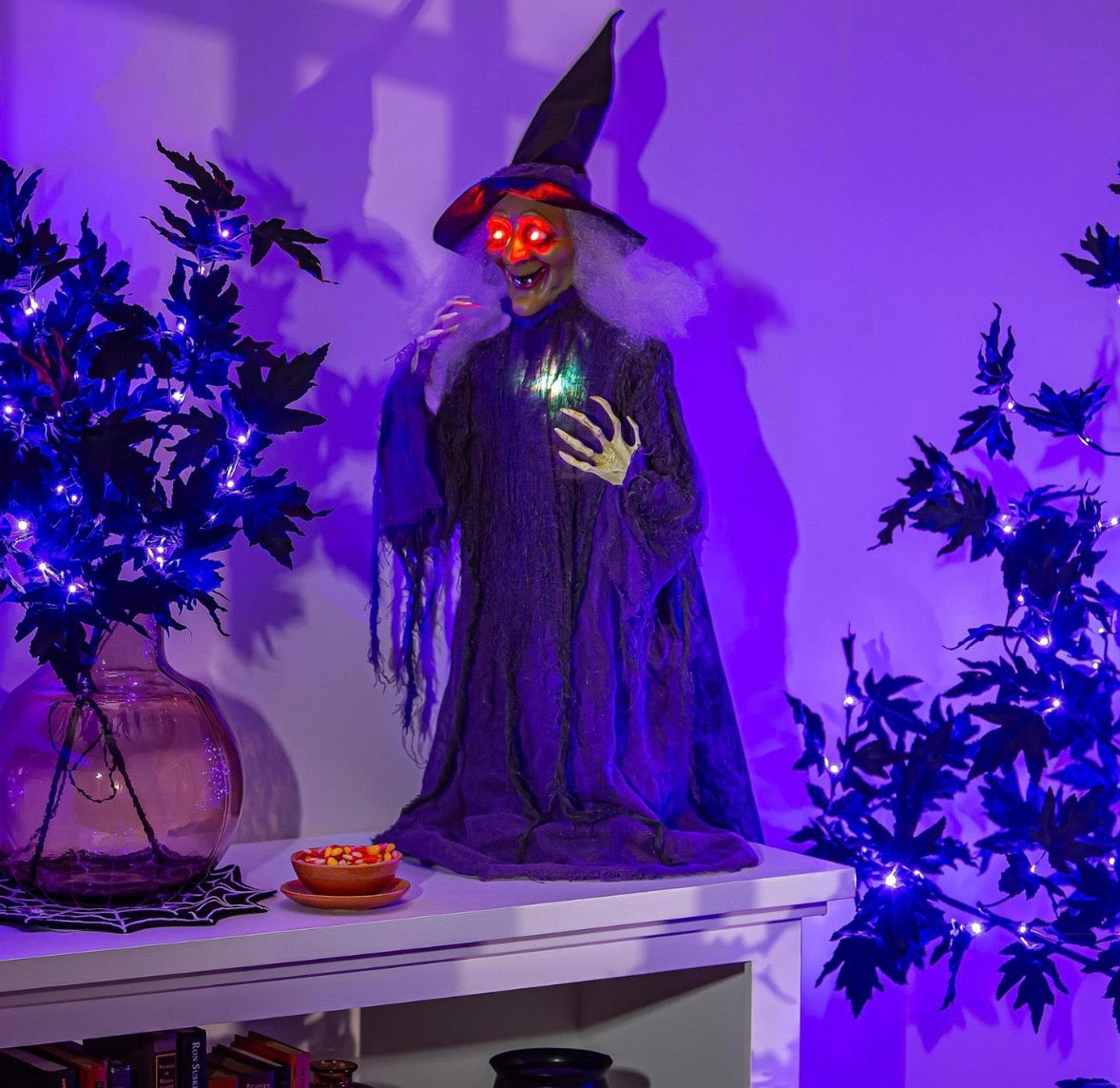 Witch with Movement and Sound, 40"H