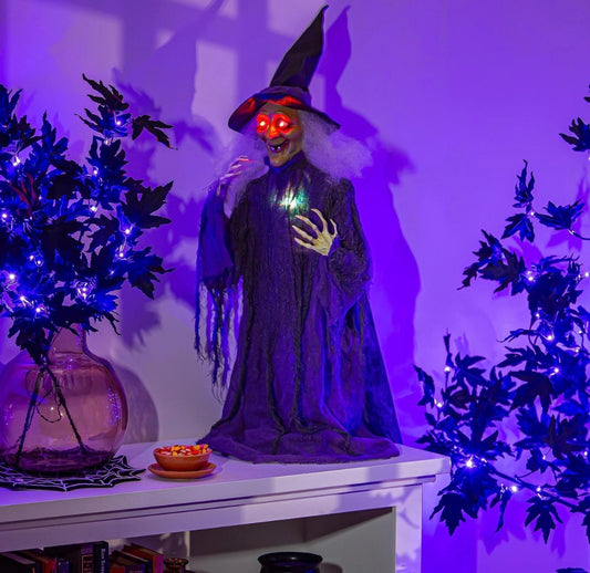 Witch with Movement and Sound, 40"H