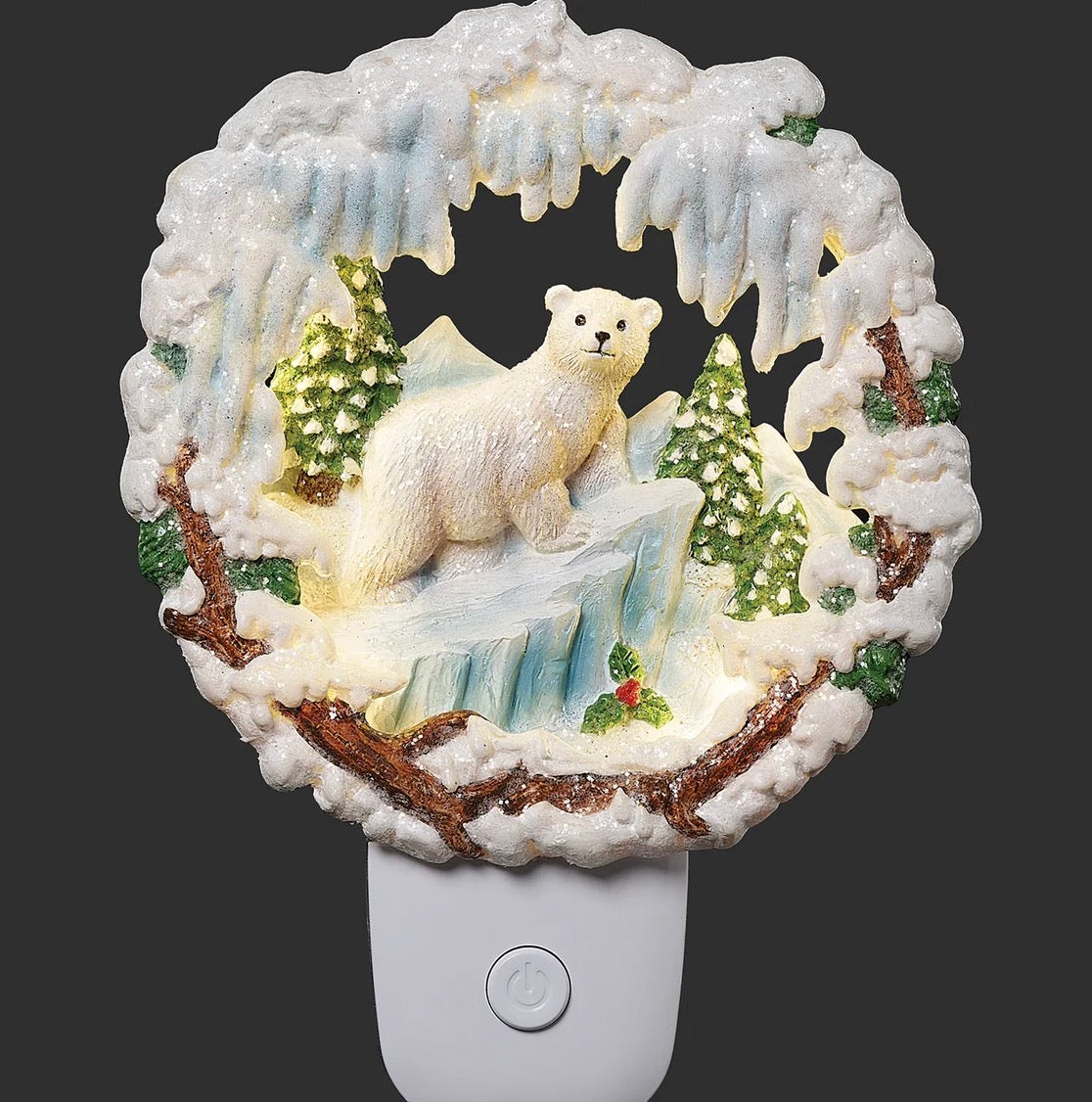 Roman Lights Polar Bear Winter Scene Night-Light #160412