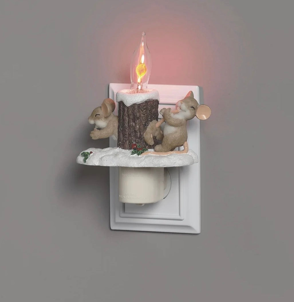 Charming Tails Stuck Mice Duo Night-Light #160430