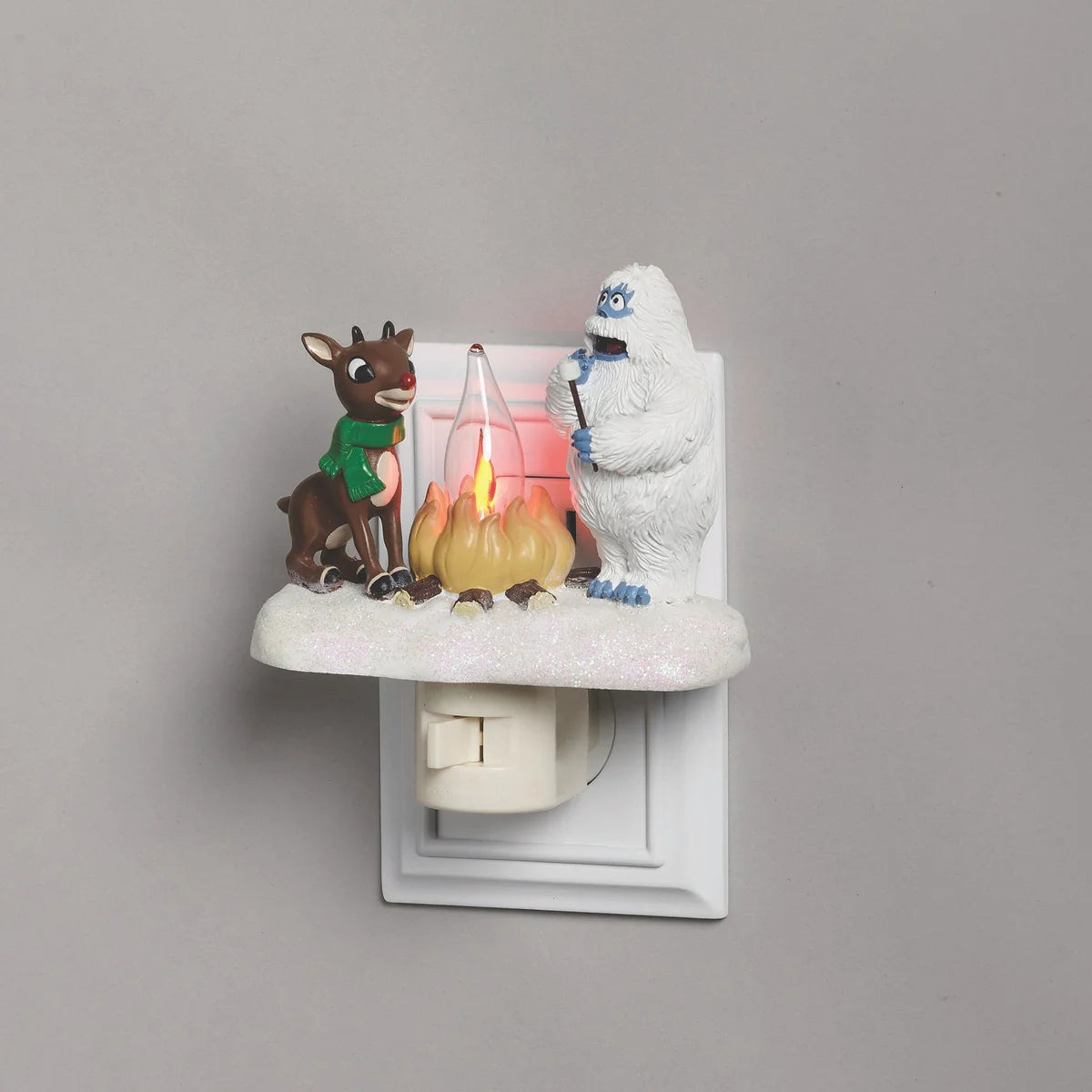 Rudolph & Bumble Flickering Flame Campfire Night-Light