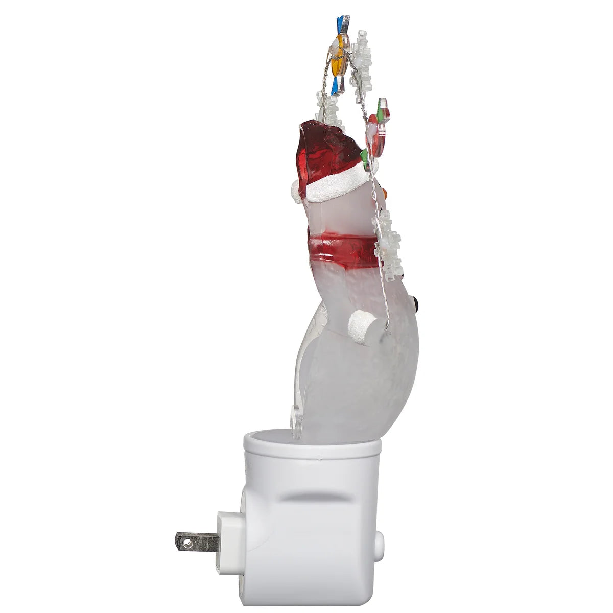 Roman Lights Snowman with Candy & Snowflake Garland Night-Light