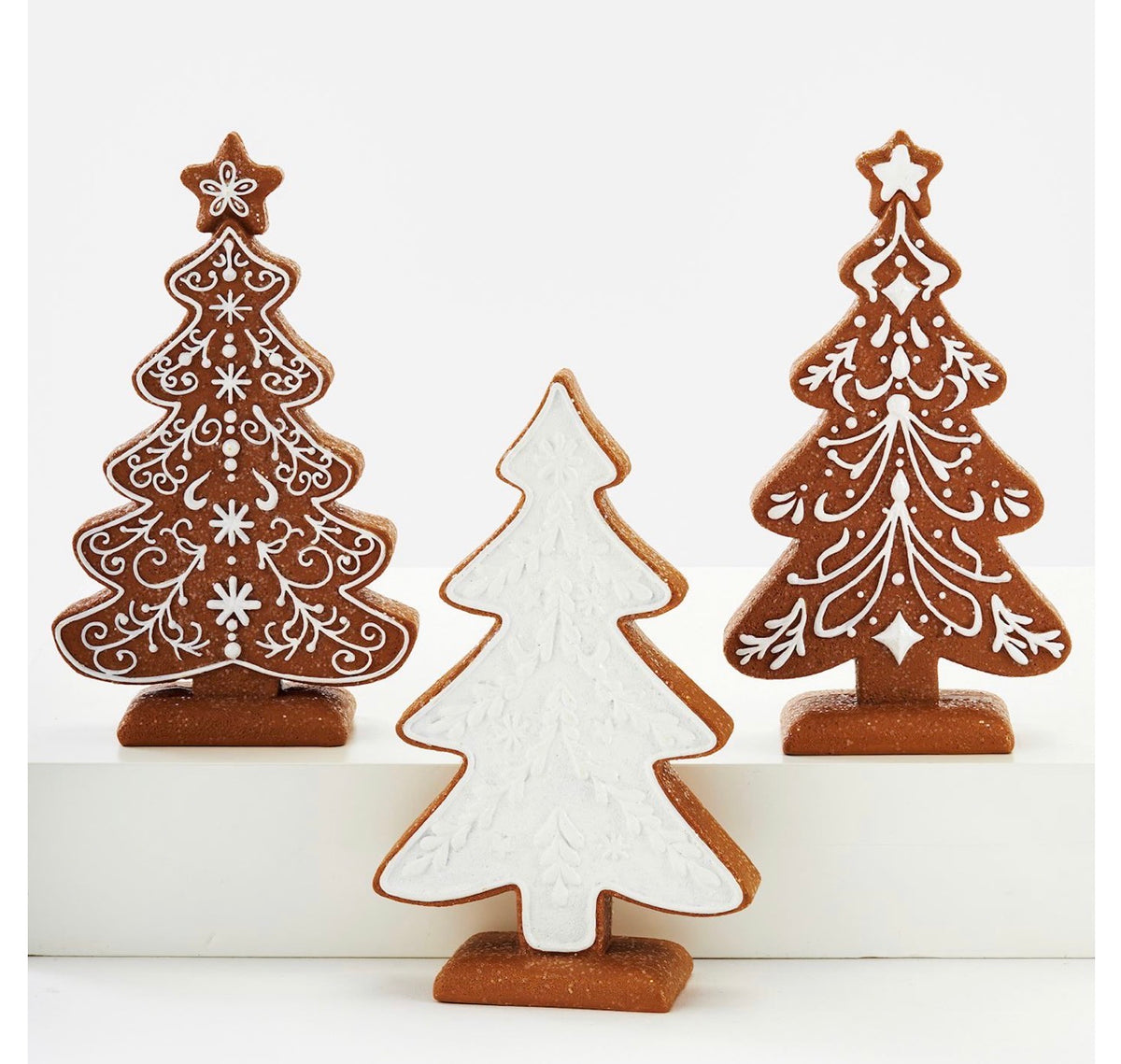 Mini Gingerbread Tree Decor, 3 Assorted (sold individually)