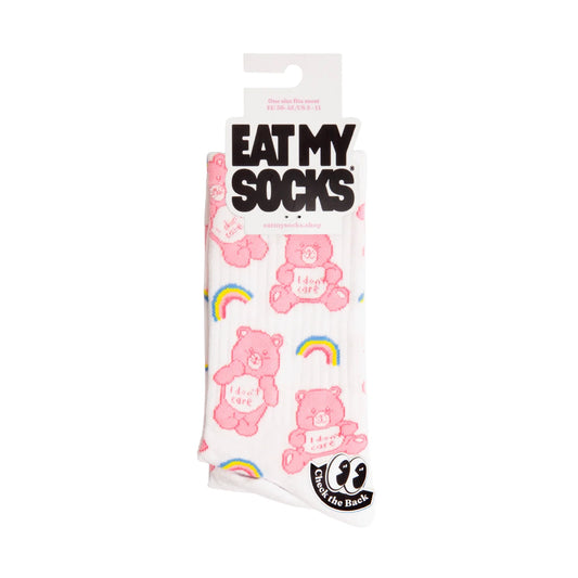Eat My Socks Rainbow Bear Crew Socks