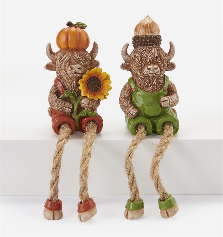 Highland Cow Design Shelf Sitter, 2 Styles (sold individually)