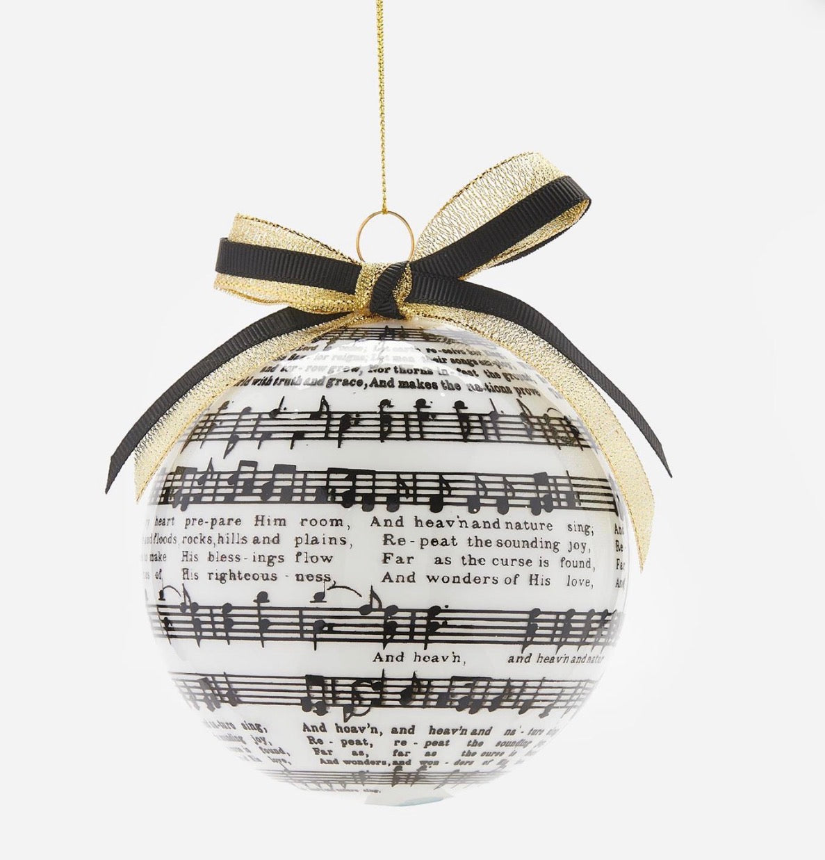 Ball Ornament with Musical Note Design
