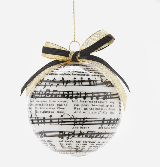 Ball Ornament with Musical Note Design