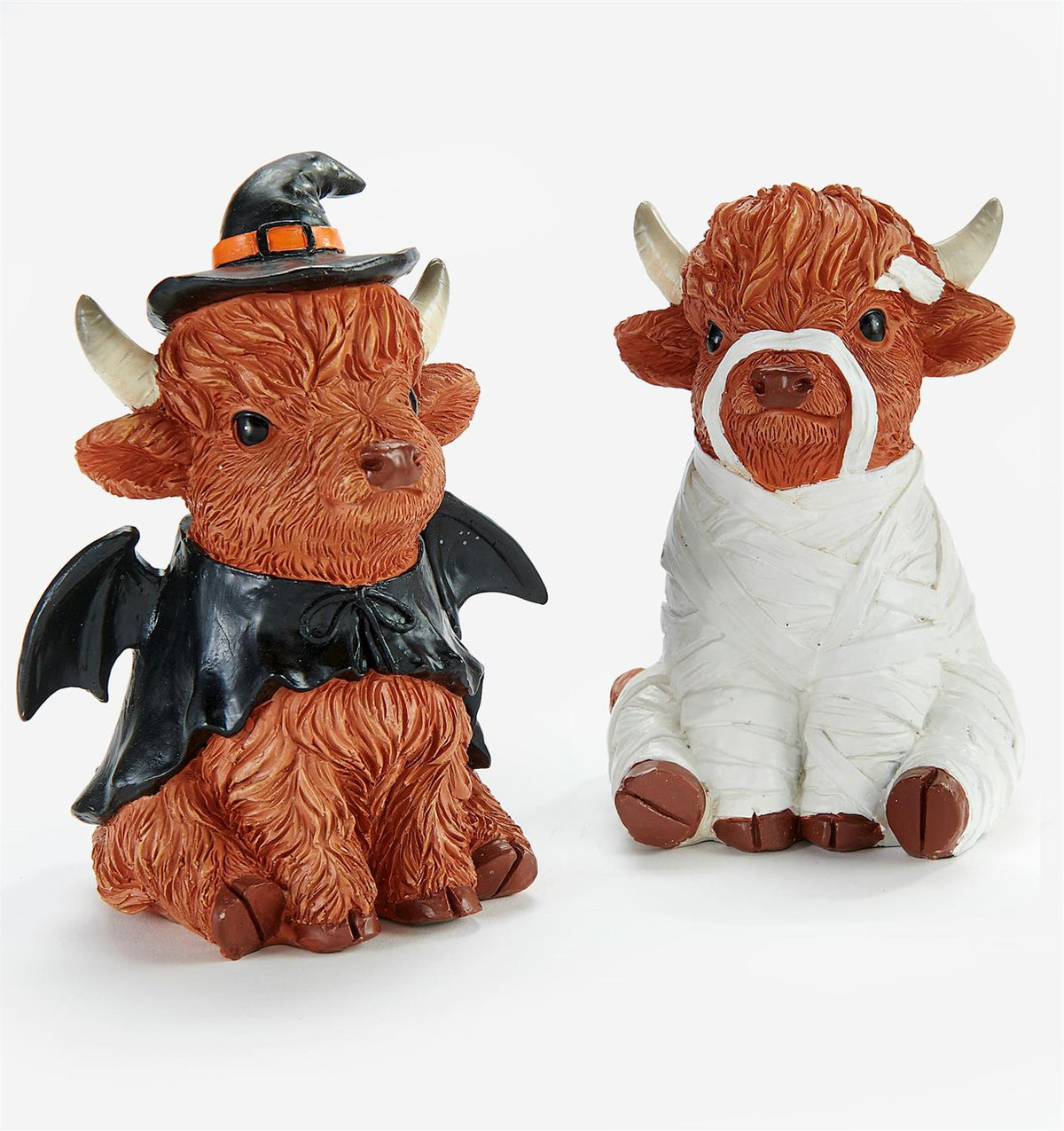 Halloween Highland Cow Figurine, 2 Styles (Sold individually)