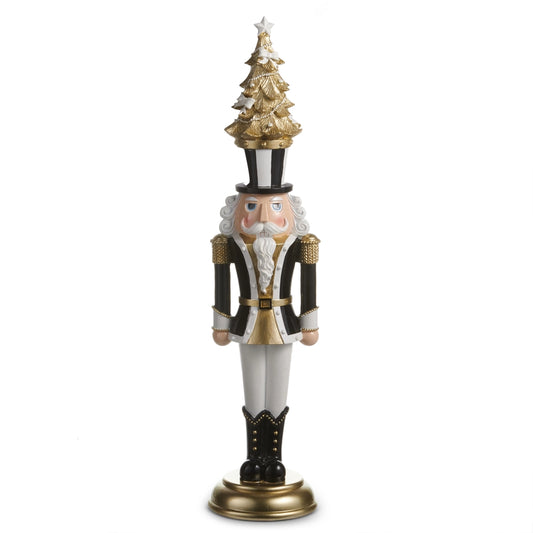 23.5" Black And Gold Nutcracker