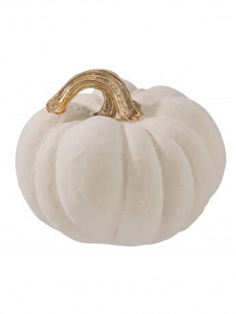 7 Inch Flocked Pumpkin, 2 assorted (sold individually)