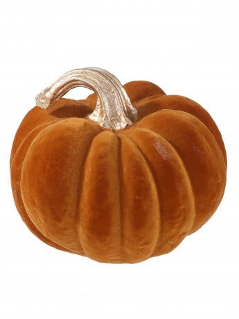 9 Inch Flocked Pumpkin