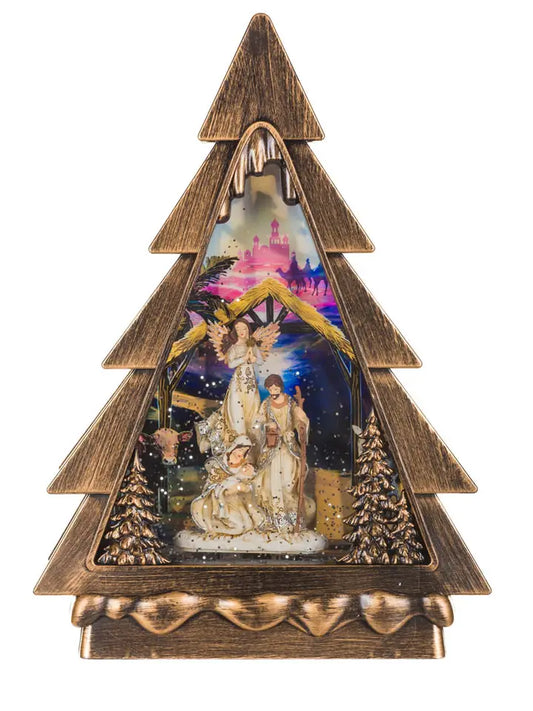 Description

Marvel at the beauty and serenity of our Bronze LED Musical Christmas Tree Snow Globe with Nativity Scene. The delicate bronze tree encases the snow globe, showcasing a stunning nativity scene. With LED lights and music, this snow globe brings Christmas spirit to life.


• SKU: H2076N • Description: 11.25" Musical Bronze Plastic Christmas Tree Warm White LED Snow Globe with Nativity Scene and Swirling Glitter • IMPORTED • Product Dimensions: 11.25 x 11.25 x 2.875 Inches; 3.48 lbs