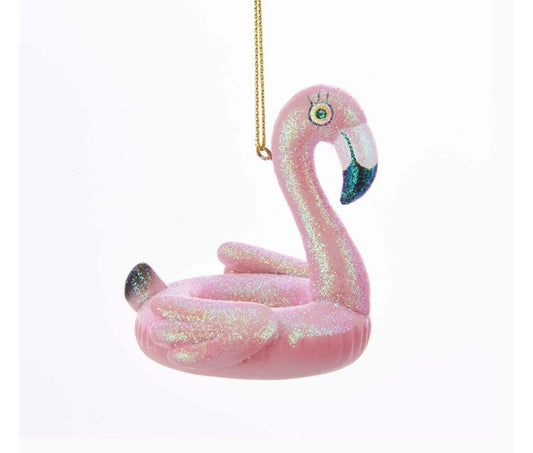 Pink Flamingo Pool Float Ornament