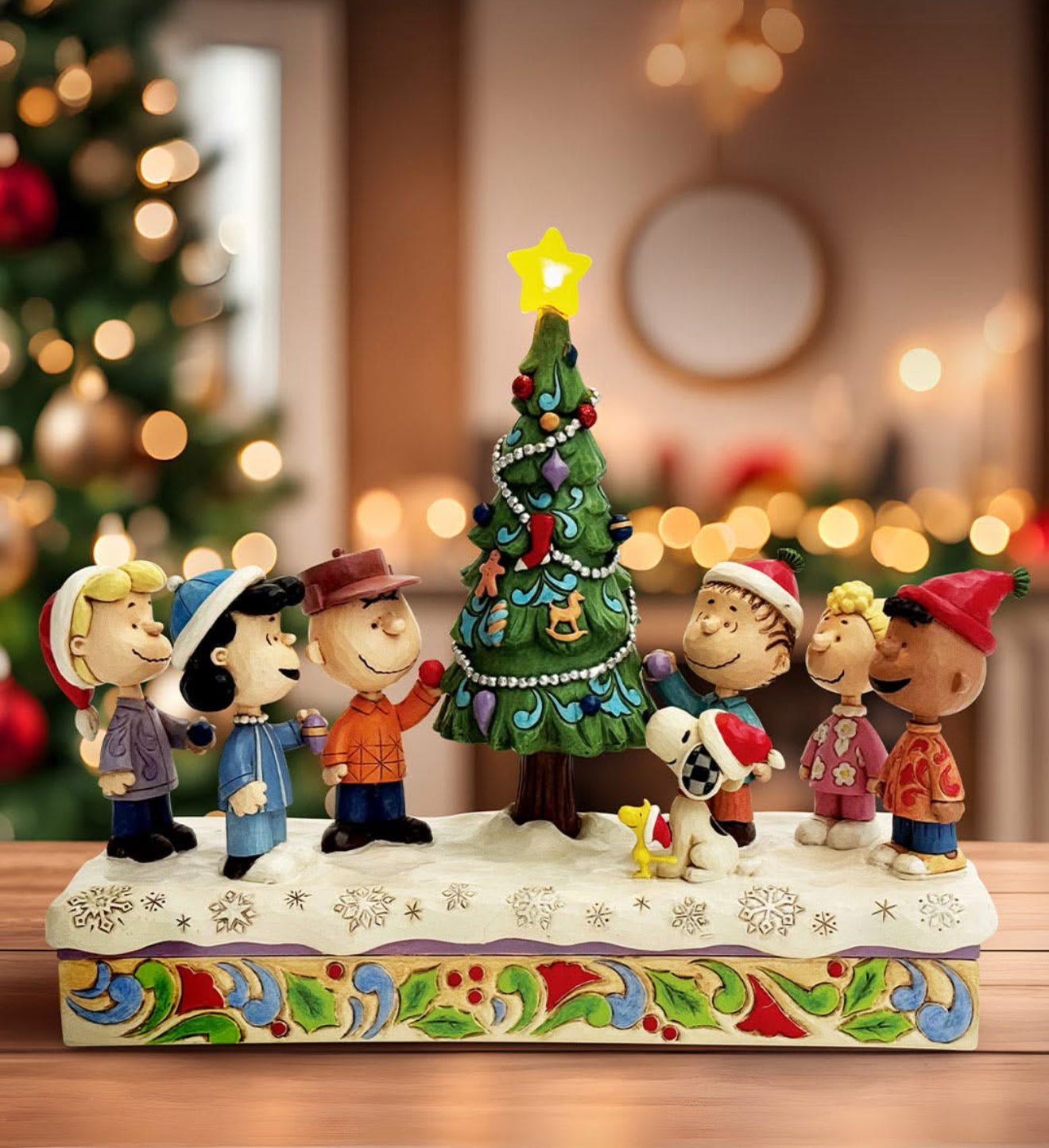 Peanuts Gang Decorating Christmas Tree by Jim Shore