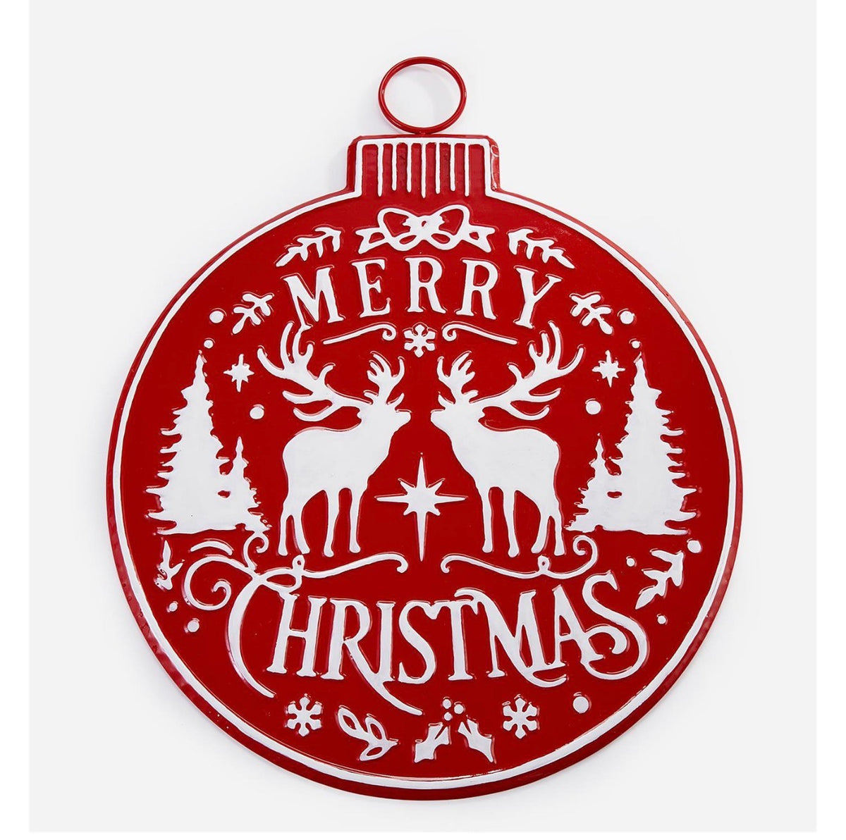 Red Ornament Design Wall Sign