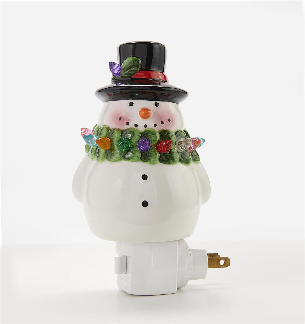 White Snowman Design Night Light