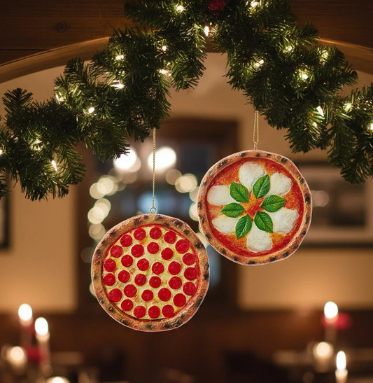 Pizza Ornaments, 2 Assorted (sold individually)