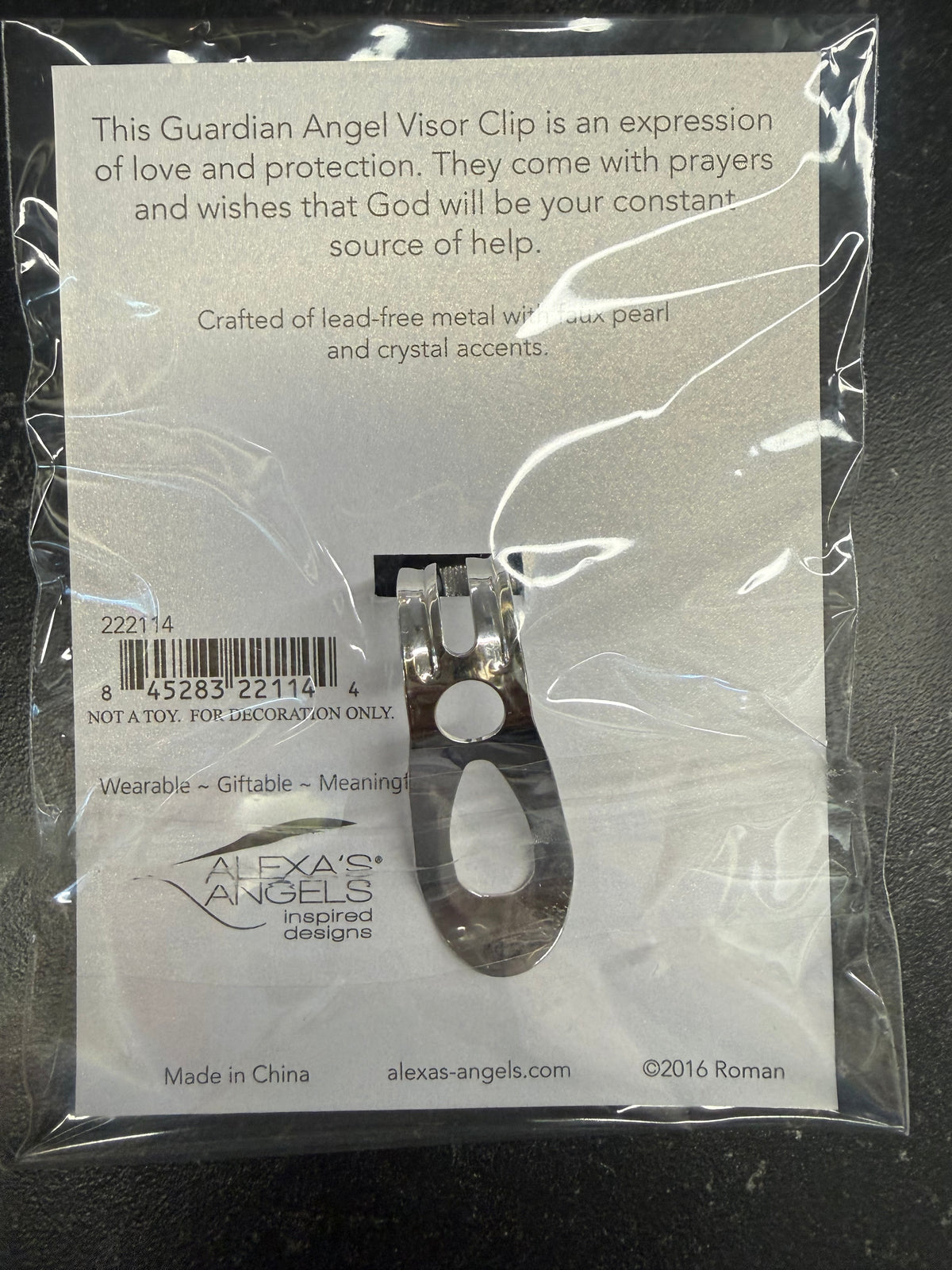 Alexa’s Angel Visor Clip, 3 Assorted (sold individually)