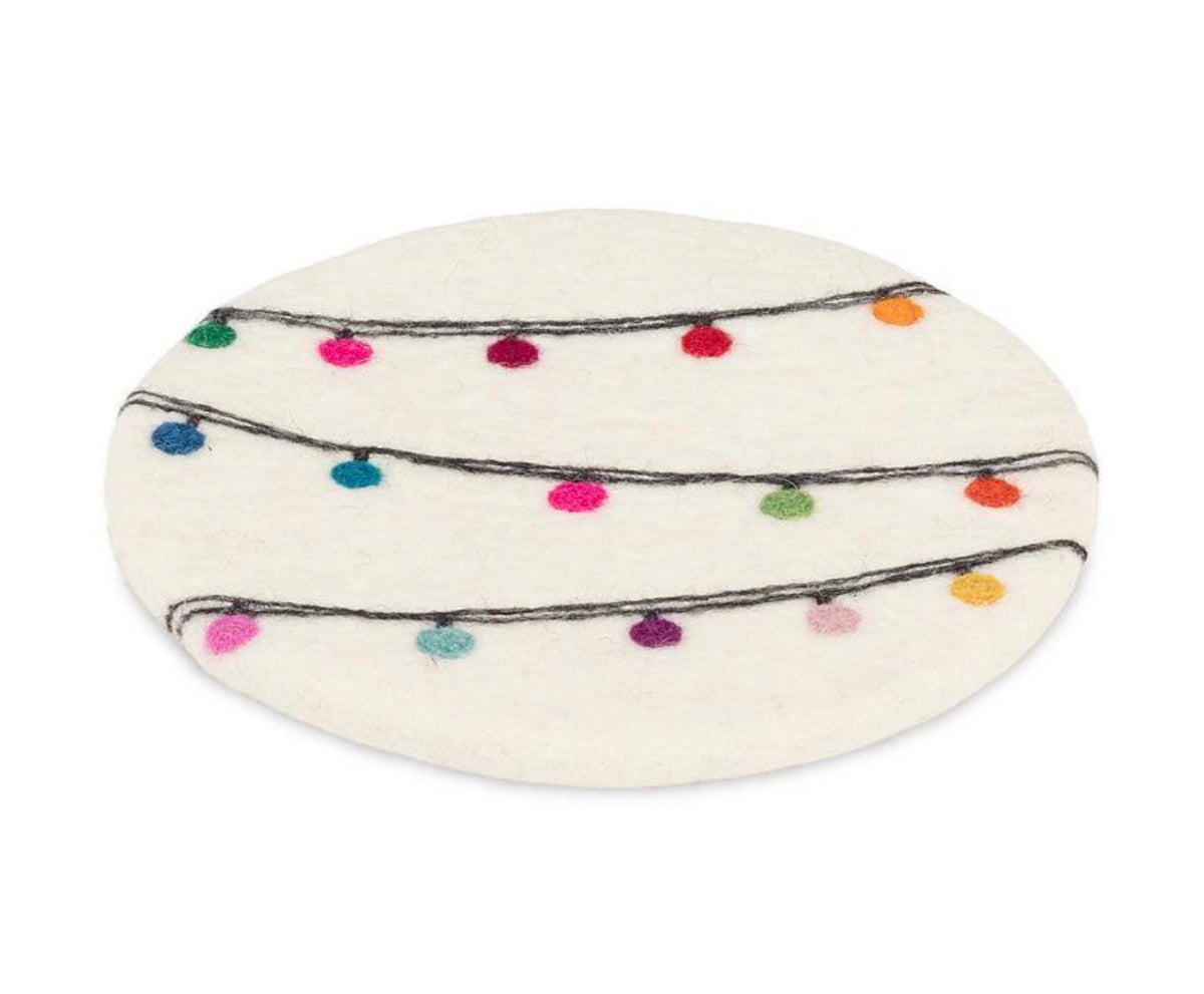 Festive Lightstring Trivet