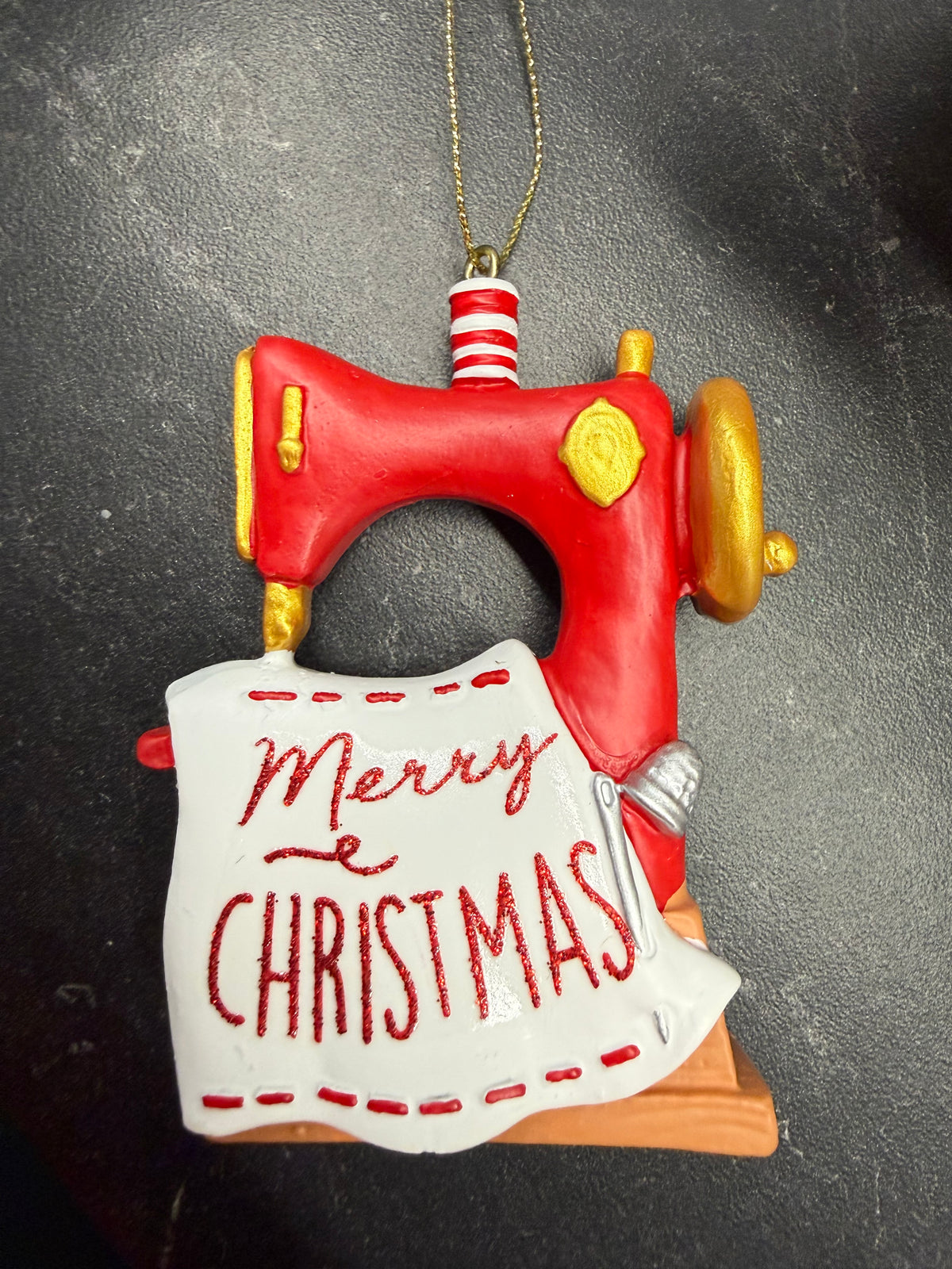 Merry Christmas Sewing Machine Ornament